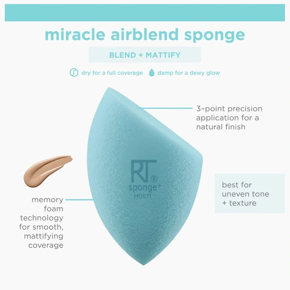 🌻4/$20 Real Techniques Miracle Airblend Sponge New - Picture 5 of 7